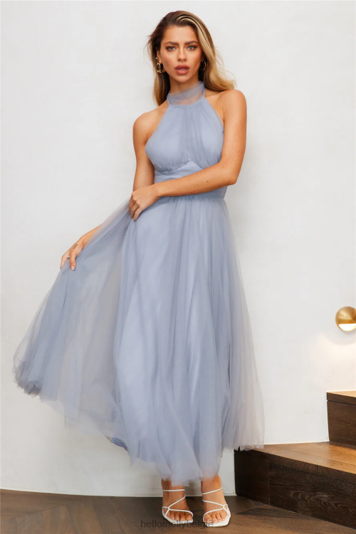 kleding Hello Molly tangled up maxi-jurk blauw XR2L6389