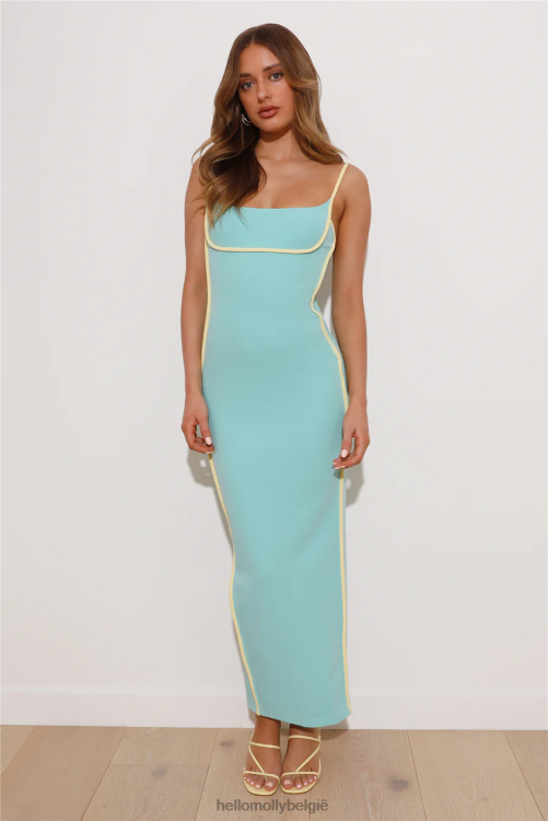 kleding Hello Molly terug naar staples maxi-jurk blauw XR2L5779