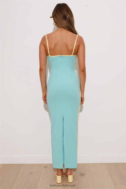 kleding Hello Molly terug naar staples maxi-jurk blauw XR2L5779