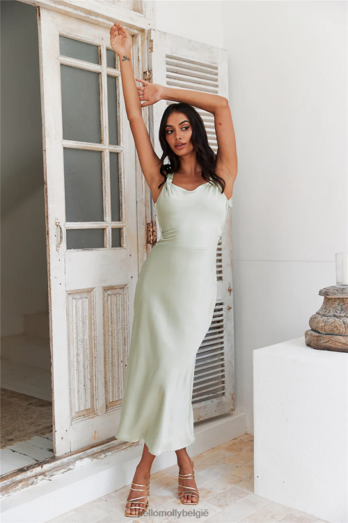 kleding Hello Molly tie it up meisjes maxi jurk mint XR2L6178