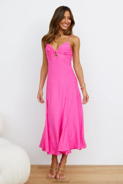 kleding Hello Molly unspoken desire maxi jurk roze XR2L6519