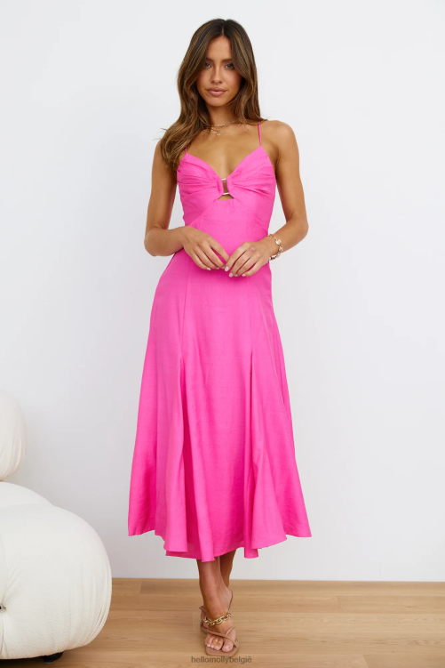 kleding Hello Molly unspoken desire maxi jurk roze XR2L6519