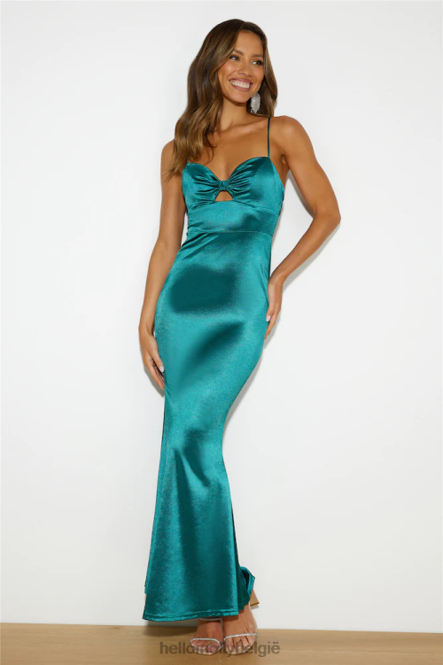 kleding Hello Molly vip entree maxi jurk groen XR2L6002