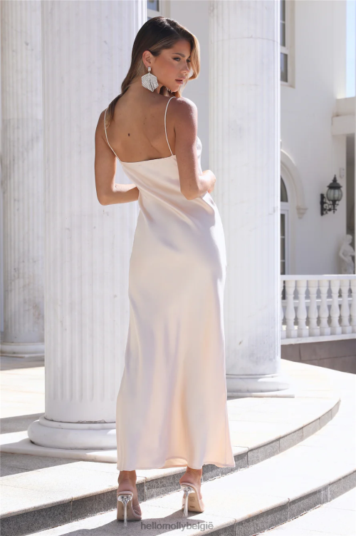 kleding Hello Molly vleugje twinkle maxi-jurk champagne XR2L6152