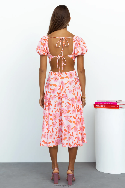 kleding Hello Molly Dish it out midi-jurk roze XR2L3735