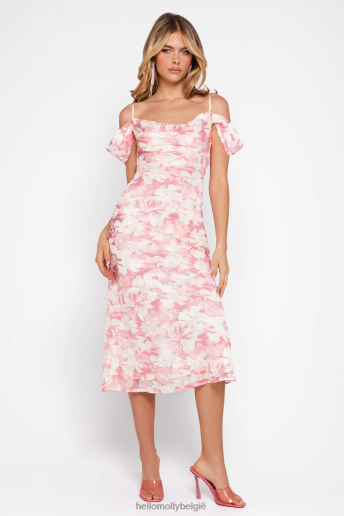 kleding Hello Molly Fresh Horizon midi-jurk roze XR2L5117