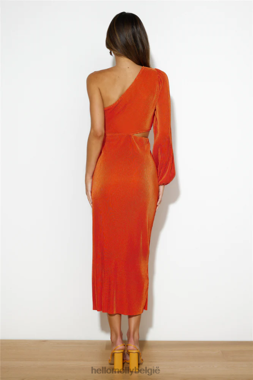 kleding Hello Molly Honey Lover midi-jurk oranje XR2L4196