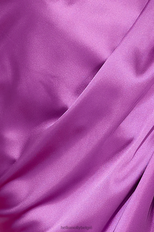 kleding Hello Molly Ik probeer indruk te maken op midi-jurk paars XR2L5083
