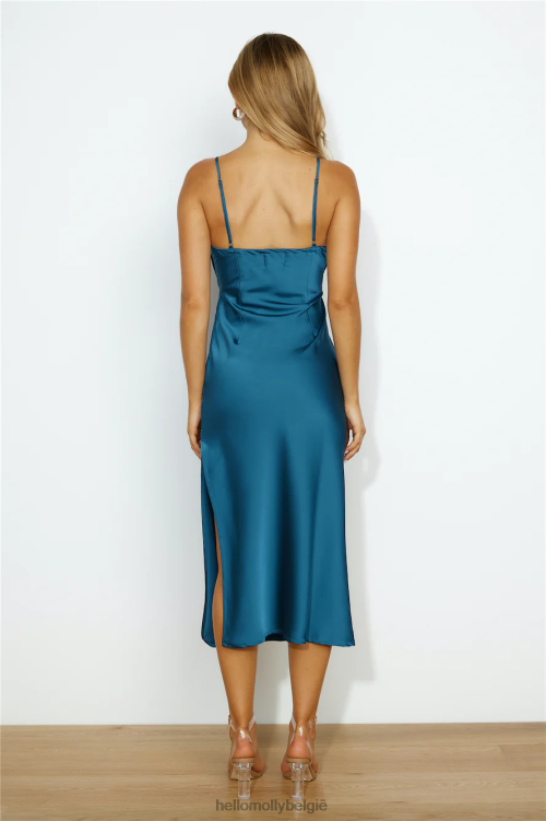 kleding Hello Molly Jane Times midi-jurk groenblauw XR2L5231