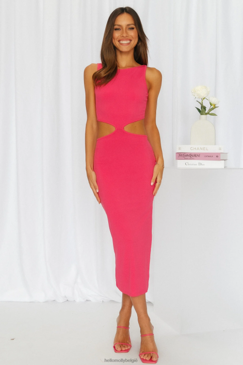 kleding Hello Molly Khloe midi-jurk roze XR2L3806