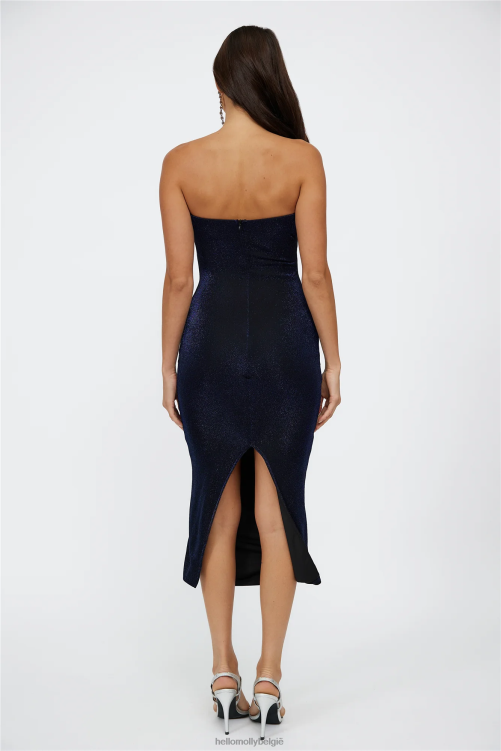 kleding Hello Molly Midi-jurk met middernachtsterren marineblauw XR2L3866