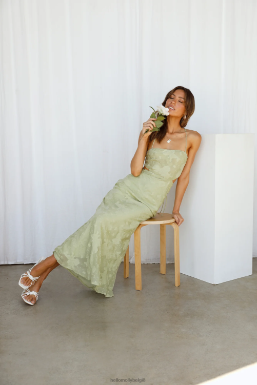 kleding Hello Molly Rainbow Glow midi-jurk salie XR2L3475