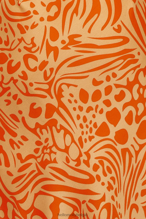 kleding Hello Molly Sunday Escape midi-jurk oranje XR2L5269