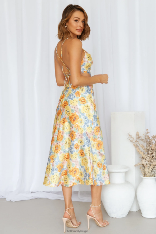 kleding Hello Molly Sunlight midi-jurk met drukknopen XR2L3505