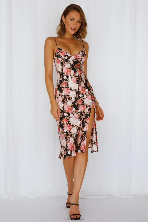 kleding Hello Molly True Entences midi-jurk zwart XR2L3888