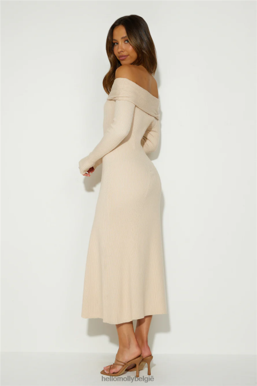 kleding Hello Molly Uitvouwbare avontuurlijke midi-jurk beige XR2L5097