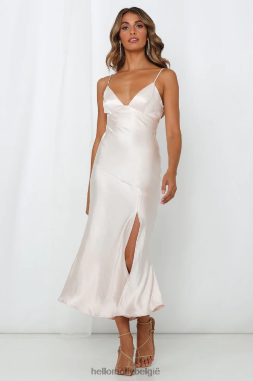 kleding Hello Molly Vraag naar een vriend midi-jurk champagne XR2L3561
