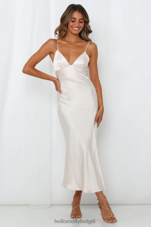 kleding Hello Molly Vraag naar een vriend midi-jurk champagne XR2L3561