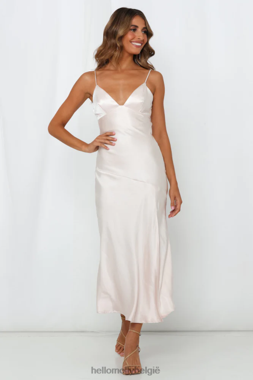 kleding Hello Molly Vraag naar een vriend midi-jurk champagne XR2L3561
