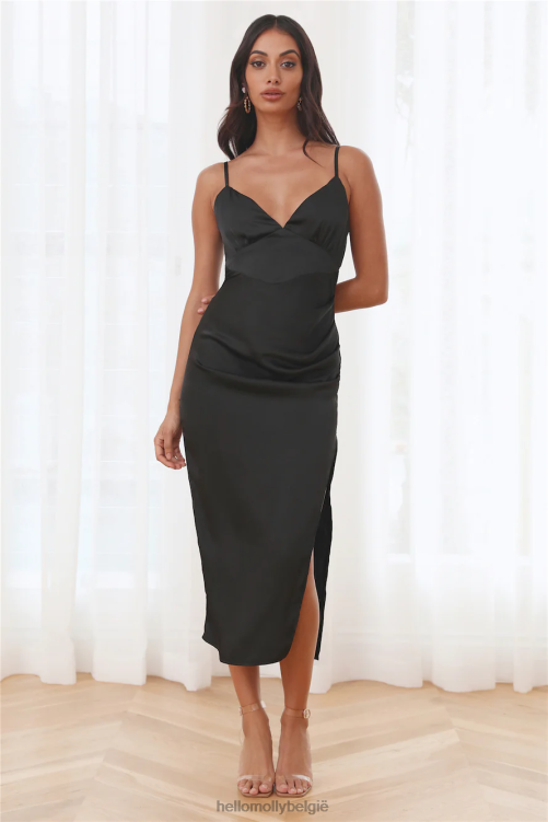 kleding Hello Molly alles over stijl midi-jurk zwart XR2L5335