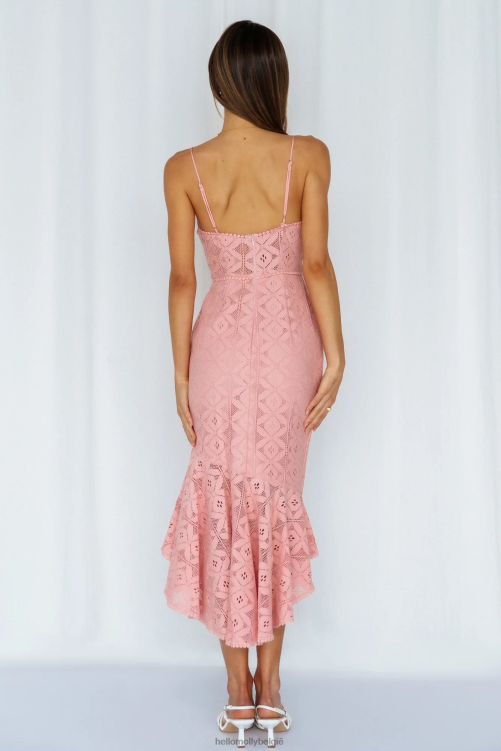kleding Hello Molly back in the habit midi-jurk blush XR2L3965