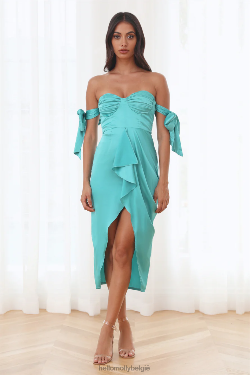 kleding Hello Molly betoverde moment midi-jurk jade XR2L5166