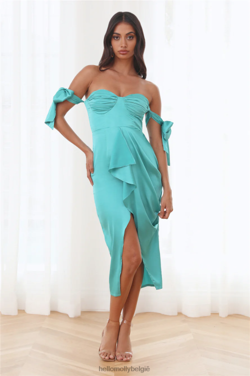 kleding Hello Molly betoverde moment midi-jurk jade XR2L5166