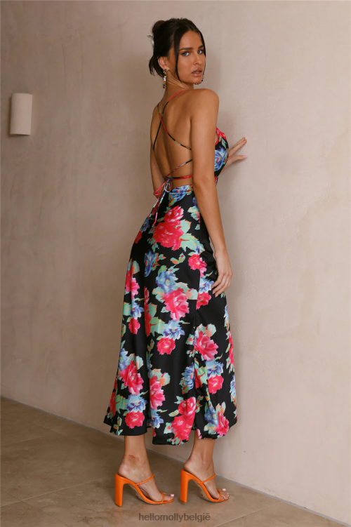 kleding Hello Molly bloeiende lichte midi-jurk met bloemen XR2L3701
