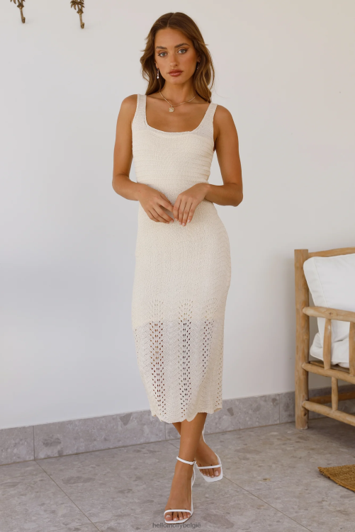 kleding Hello Molly call me bae midi-jurk amandel XR2L3893