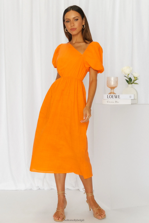 kleding Hello Molly candy queen midi-jurk oranje XR2L4181