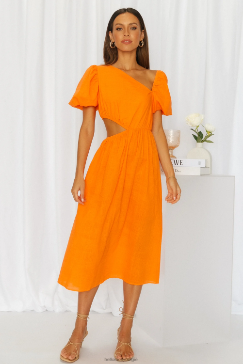 kleding Hello Molly candy queen midi-jurk oranje XR2L4181
