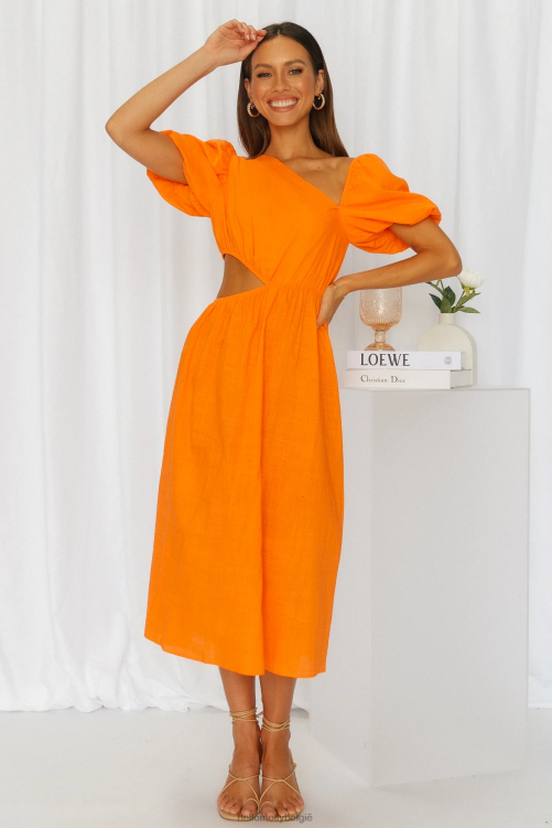 kleding Hello Molly candy queen midi-jurk oranje XR2L4181