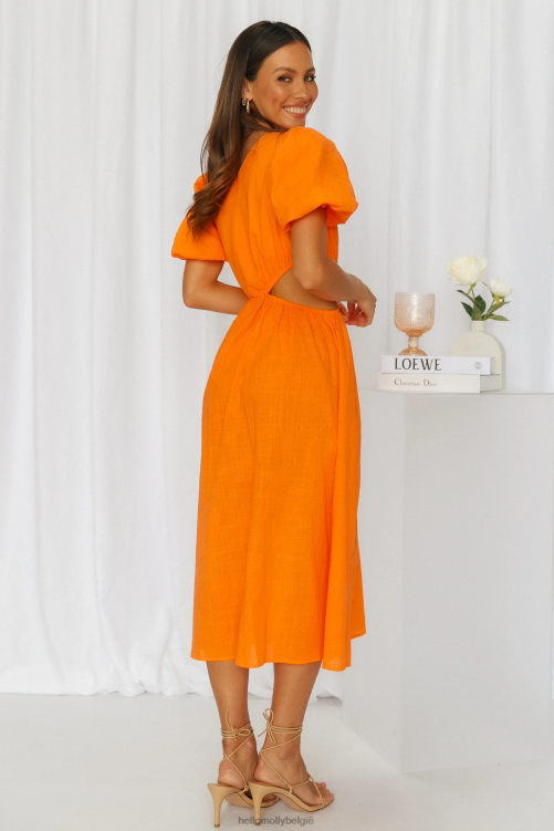 kleding Hello Molly candy queen midi-jurk oranje XR2L4181