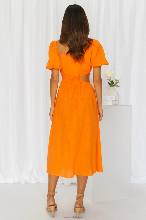 kleding Hello Molly candy queen midi-jurk oranje XR2L4181