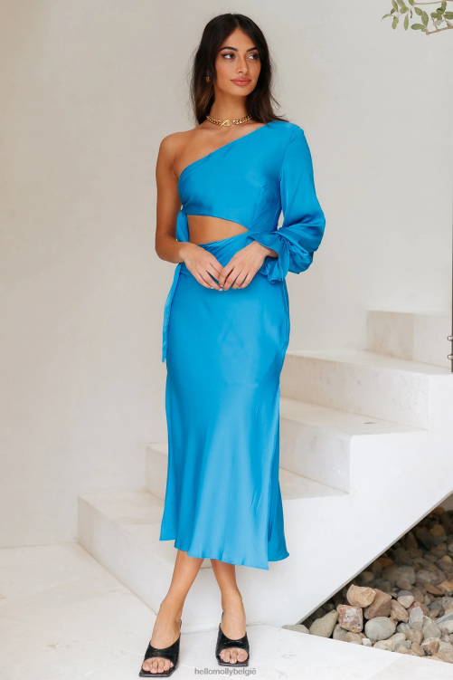 kleding Hello Molly cosmic skies midi-jurk blauw XR2L2840