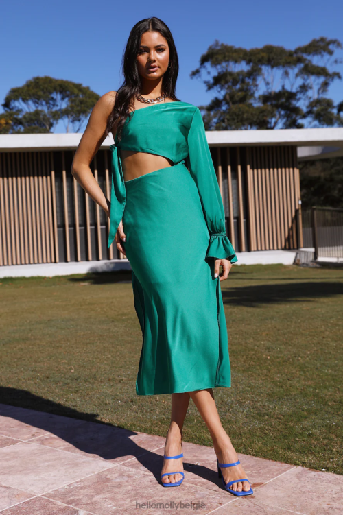 kleding Hello Molly cosmic skies midi-jurk groen XR2L5145