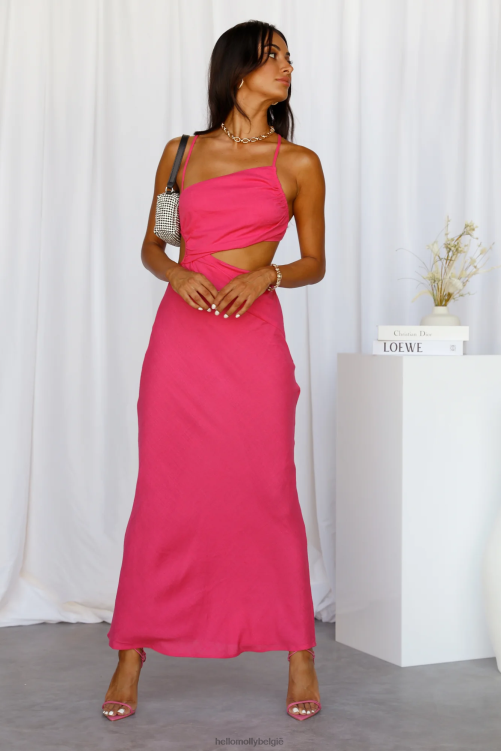 kleding Hello Molly count it in midi-jurk felroze XR2L3696