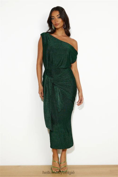 kleding Hello Molly door mij gewenste midi-jurk groen XR2L5190