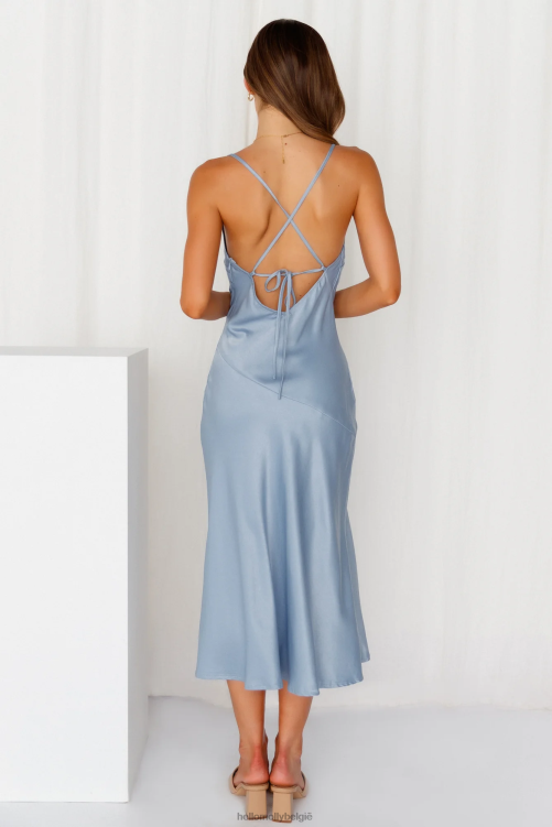 kleding Hello Molly drinks on me midi-jurk blauw XR2L3408