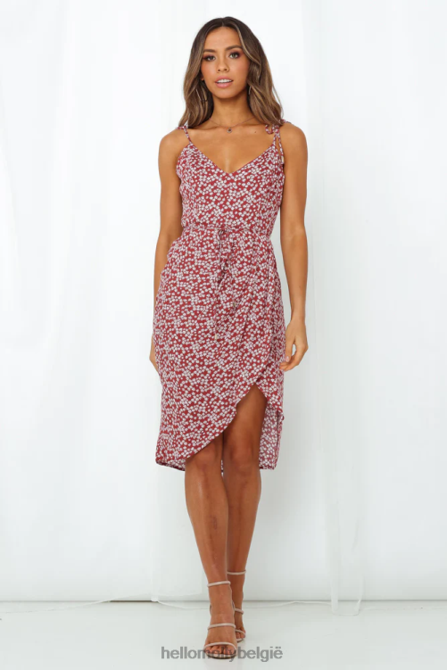 kleding Hello Molly druk op de like-knop midi-jurk wijn XR2L3444
