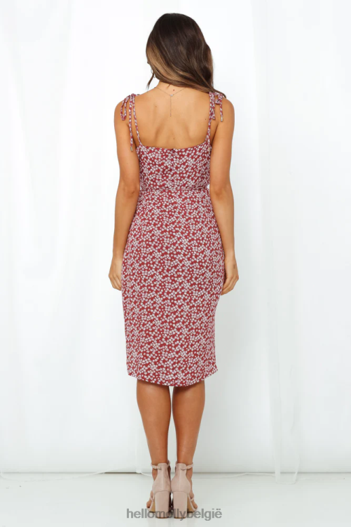 kleding Hello Molly druk op de like-knop midi-jurk wijn XR2L3444