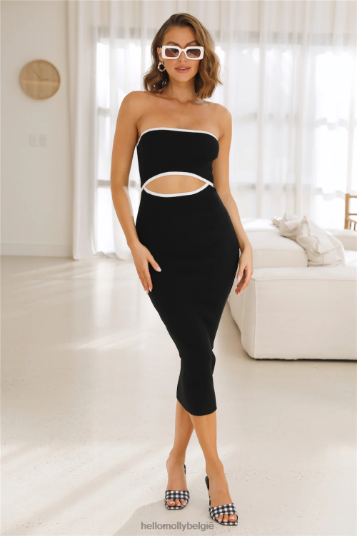 kleding Hello Molly dwaze games midi-jurk zwart XR2L5223