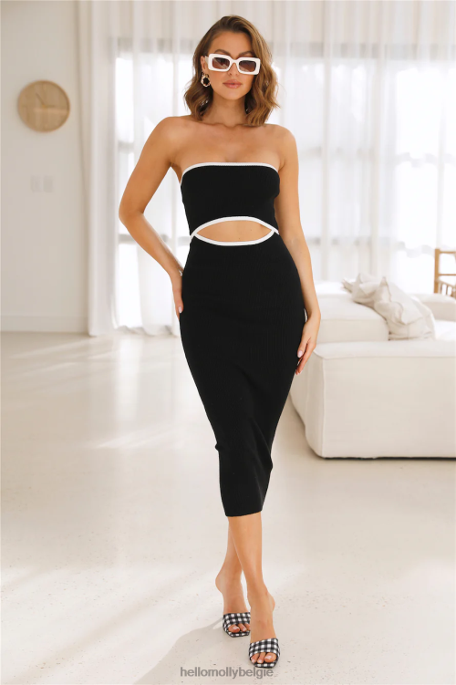 kleding Hello Molly dwaze games midi-jurk zwart XR2L5223