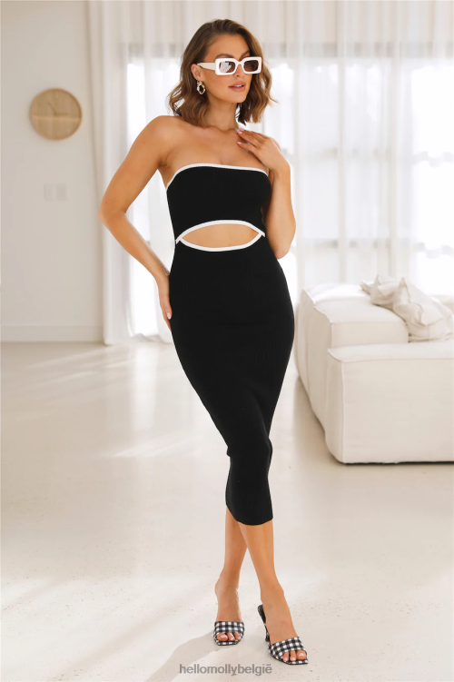 kleding Hello Molly dwaze games midi-jurk zwart XR2L5223