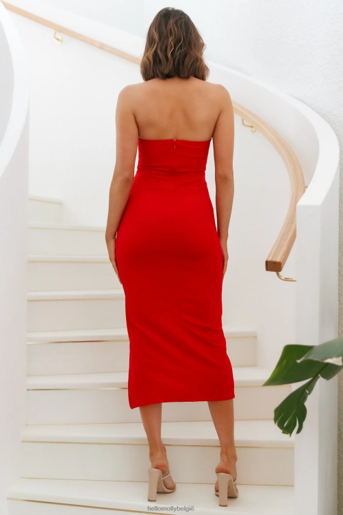 kleding Hello Molly echte tevredenheid midi-jurk rood XR2L3770