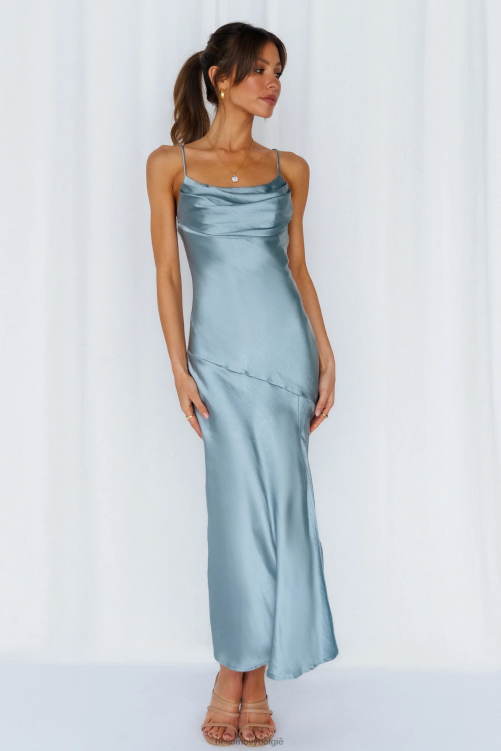 kleding Hello Molly een kleine fluistersatijnen midi-jurk salie XR2L3484