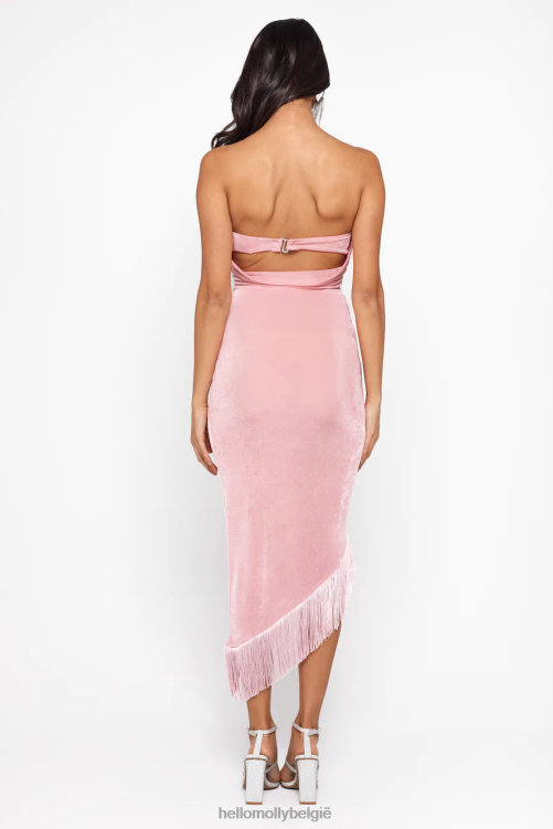 kleding Hello Molly elegante meisjes midi-jurk roze XR2L5158