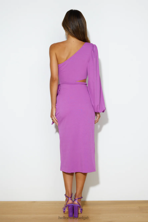 kleding Hello Molly feel weggerukt midi-jurk paars XR2L3763