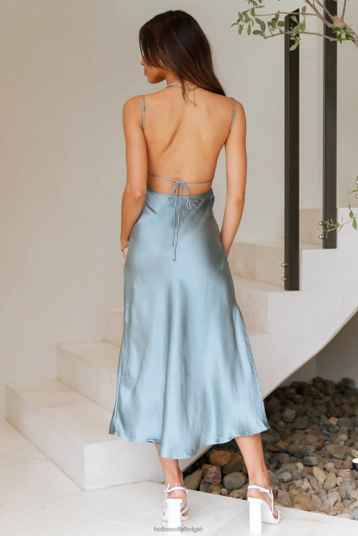 kleding Hello Molly geen advies midi-jurk blauw XR2L3576