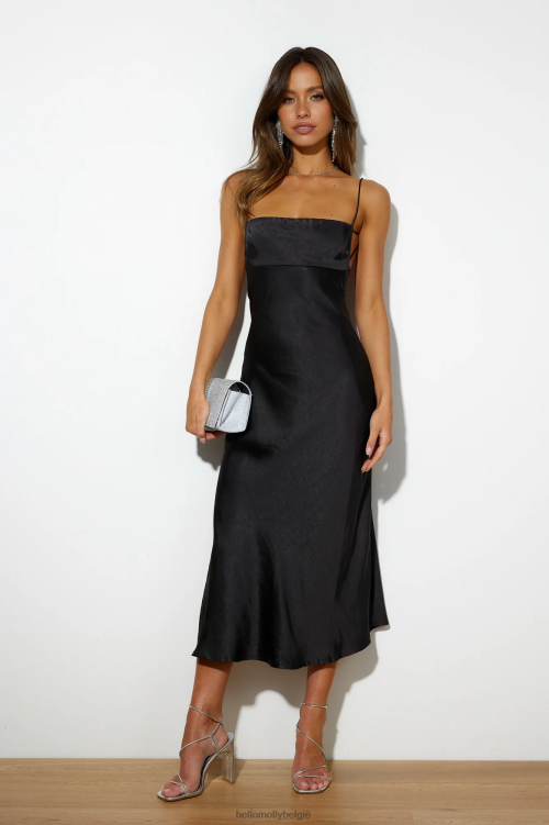kleding Hello Molly geen advies midi-jurk zwart XR2L3653